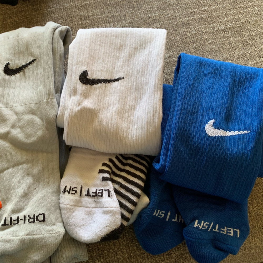 3 pair of Nike dri fit soccer socks